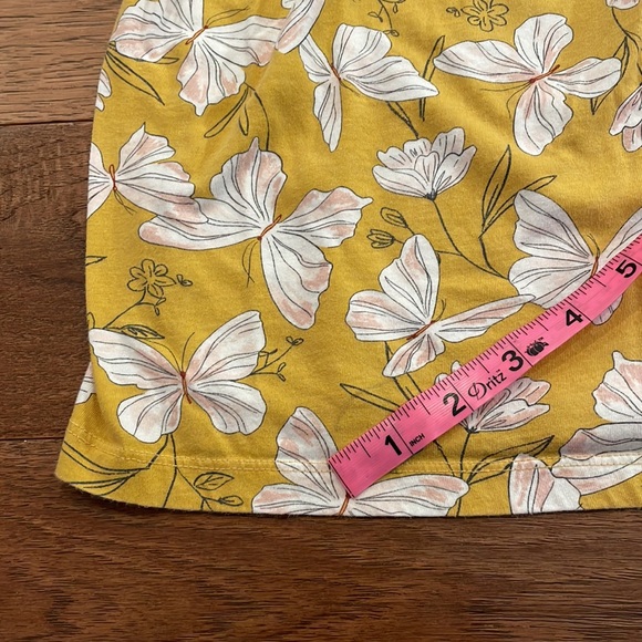 Carter’s KID Jersey Dress Short-Sleeve Yellow Butterfly Print - Size 7/7A - Picture 5 of 7